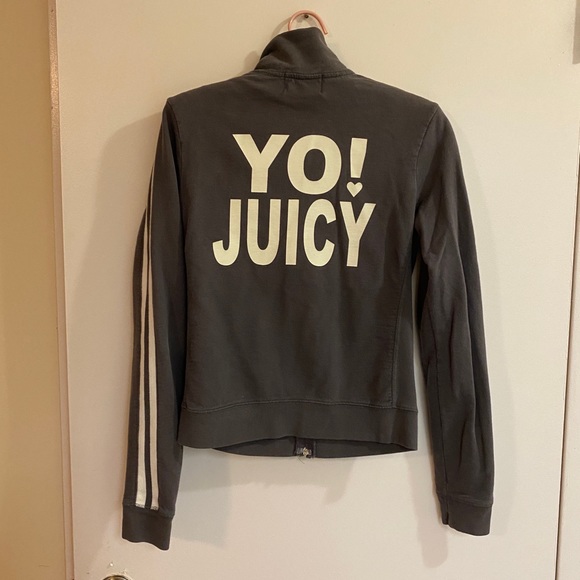 AUTHENTIC Y2K RARE Juicy Couture “Yo Juicy” Tracksuit Zip-up Sweater Top - Picture 4 of 9